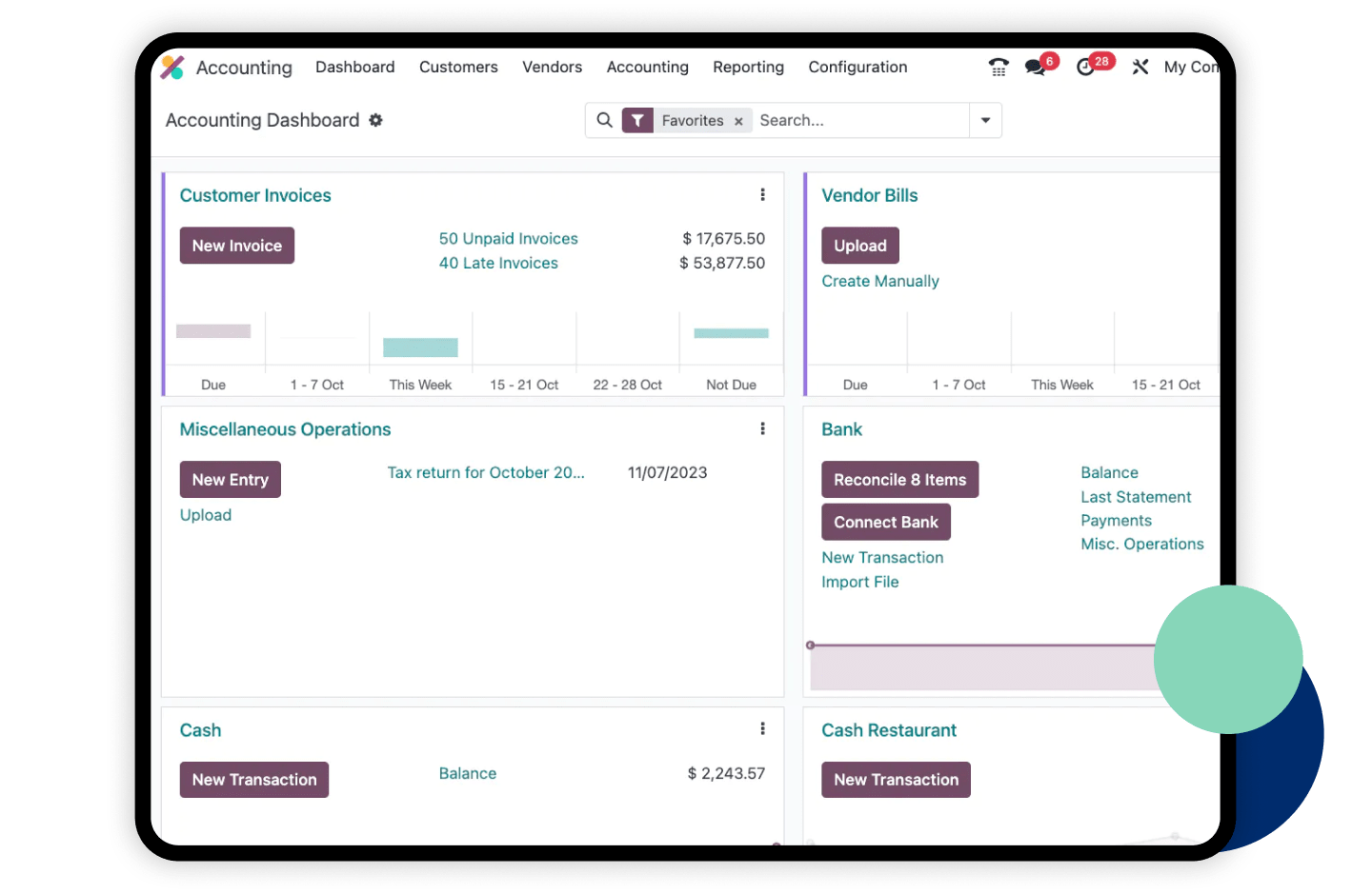 odoo accounting header